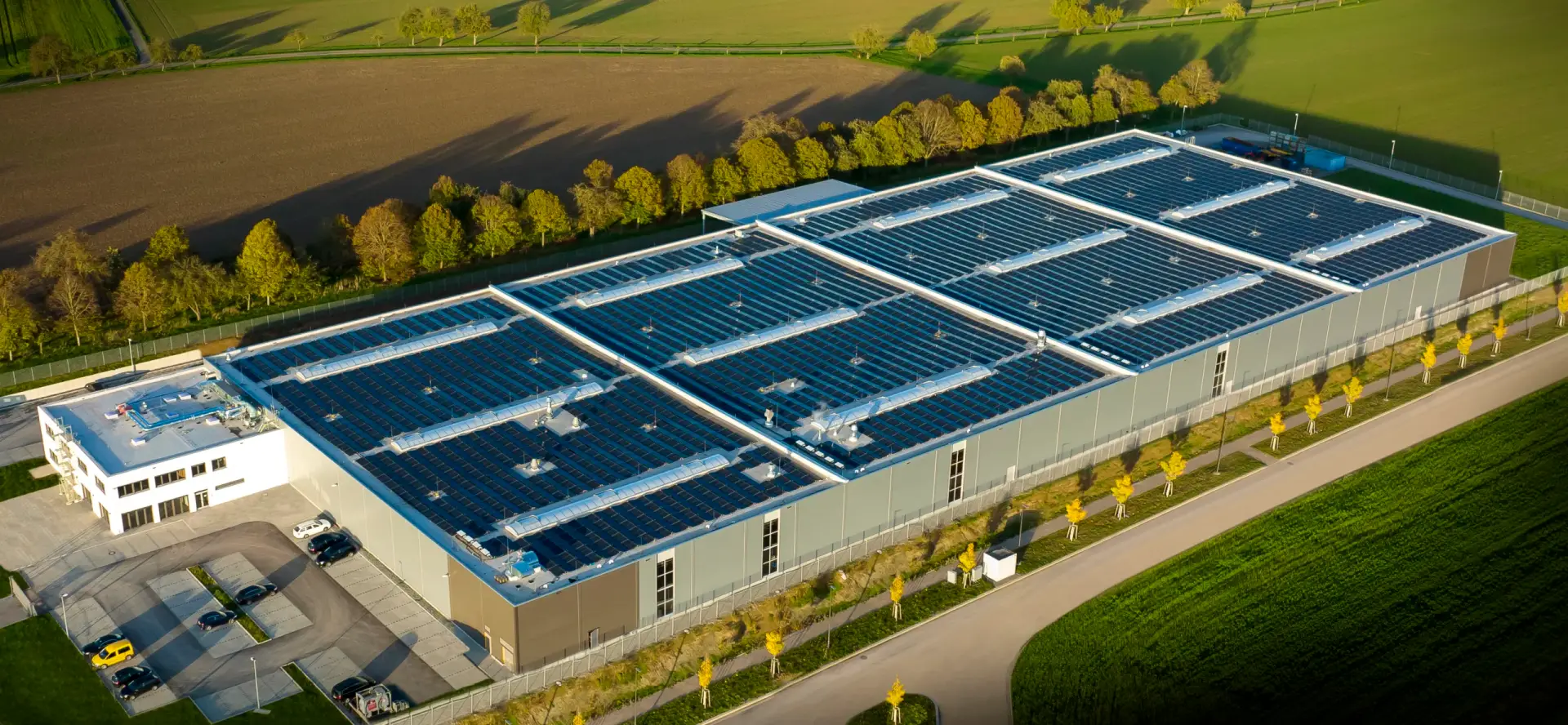 An aerial view of the ATC Drivetrain location in Waldenburg, Germany