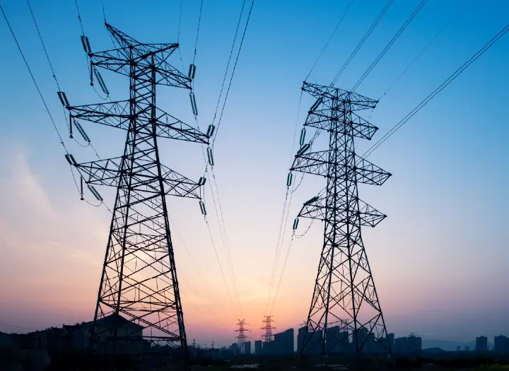 Two energy towers demonstrating remanufacturing sustainability for energy use